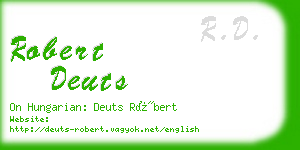 robert deuts business card